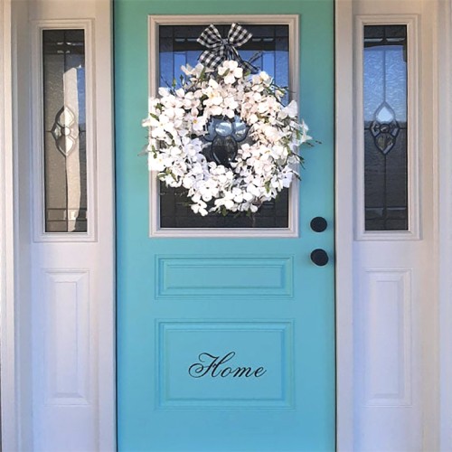 [Early Spring Sale] Buffalo Plaid & White Dogwood Fresh Wreath