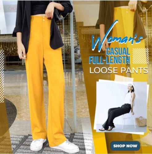 WOMAN'S CASUAL FULL-LENGTH LOOSE PANTS