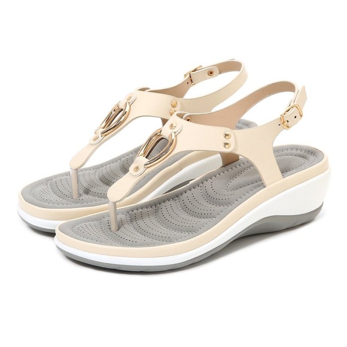 2022 New Summer Beach Solid Color Flip Flops For Women Clip Toe Ladies Shoes