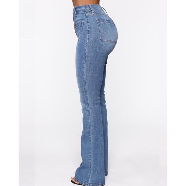 48% OFF💥Button Fly Booty Shaping High Waist Flare Jeans🔥