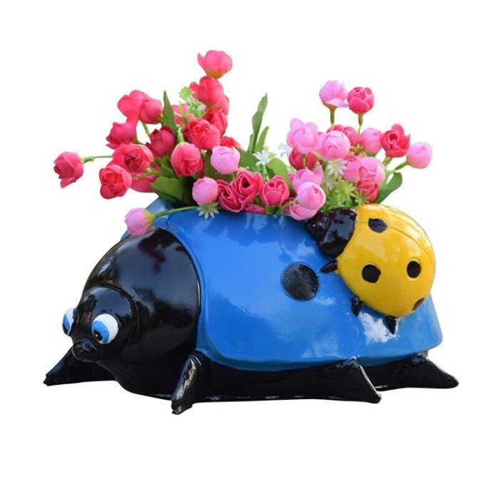 Hot Sale -Metal Ladybug Flower Pot