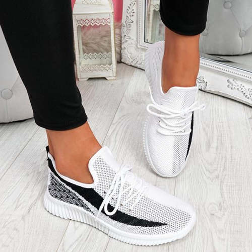 Breathable Lightweight Lace-Up Sneakers