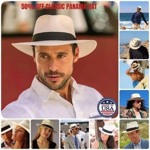 🔥Promotion 50% OFF🔥--🌿Classic Panama Hat-Handmade In Ecuador