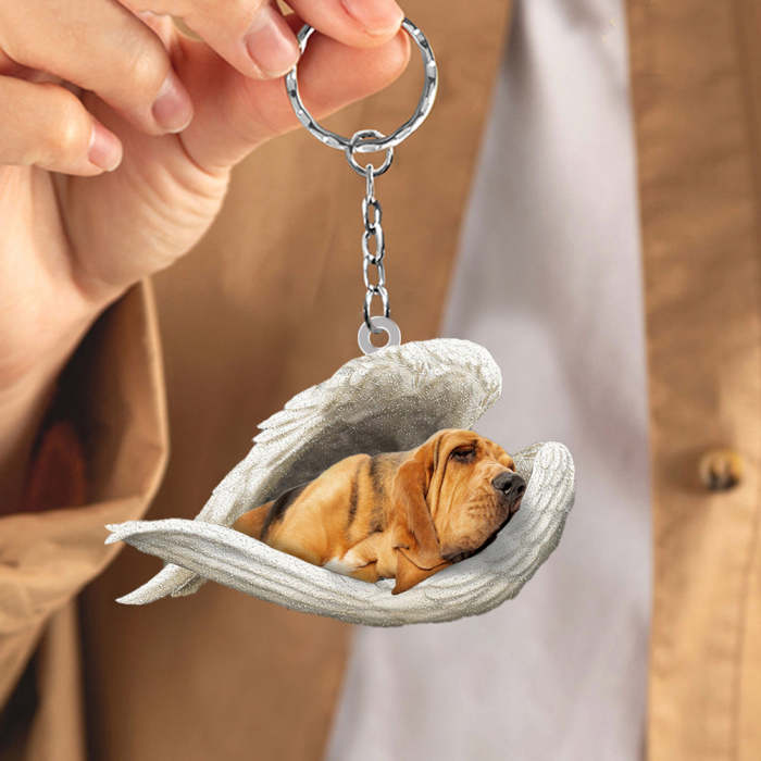 Bloodhound Sleeping Angel Acrylic Keychain