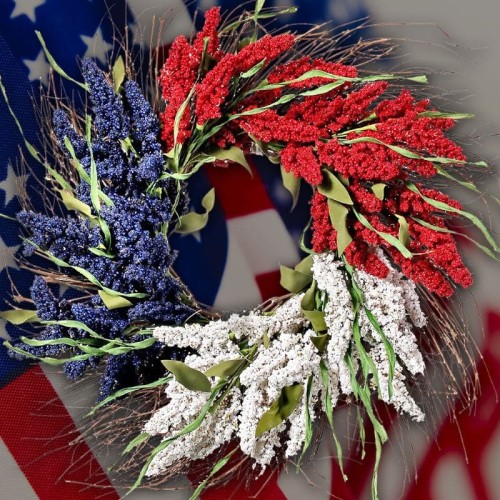 [✨50% OFF]Artificial Rice Crop Patriotic Wreath