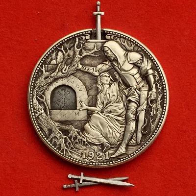 [40% OFF]Handmade Art Coin Carved by Roman Booteen