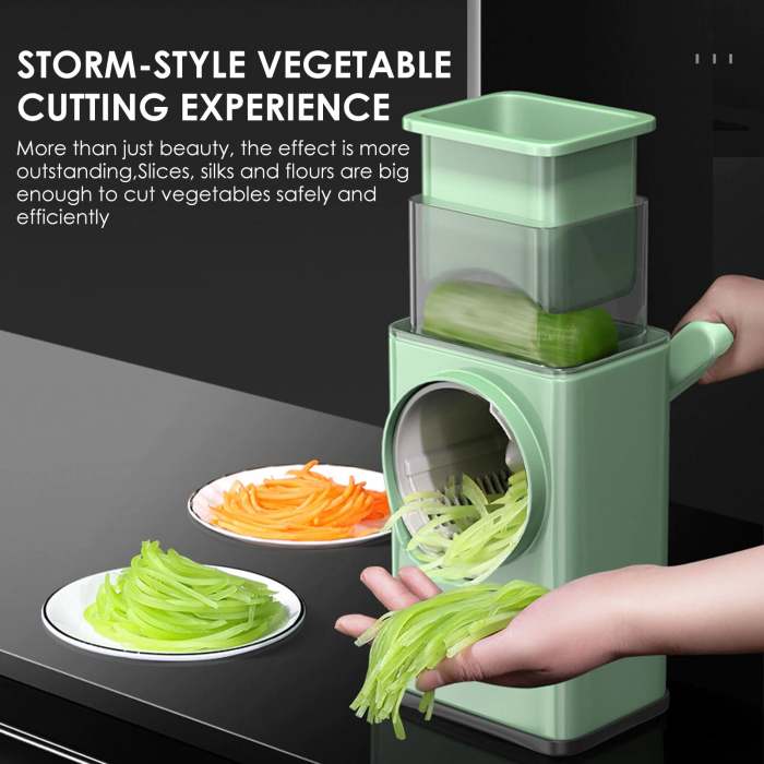 Hand-operated high-speed vegetable cutter