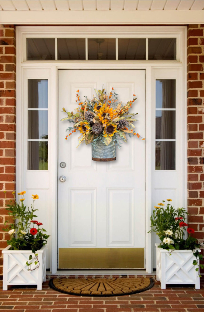 🔥Ready to Ship🔥NEW Farmhouse Sunflower Door Wreath