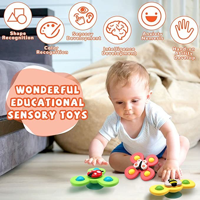 (🔥Summer Hot Sale - 50% OFF NOW)Suction Cup Spinner Toys(3 Piece Set)