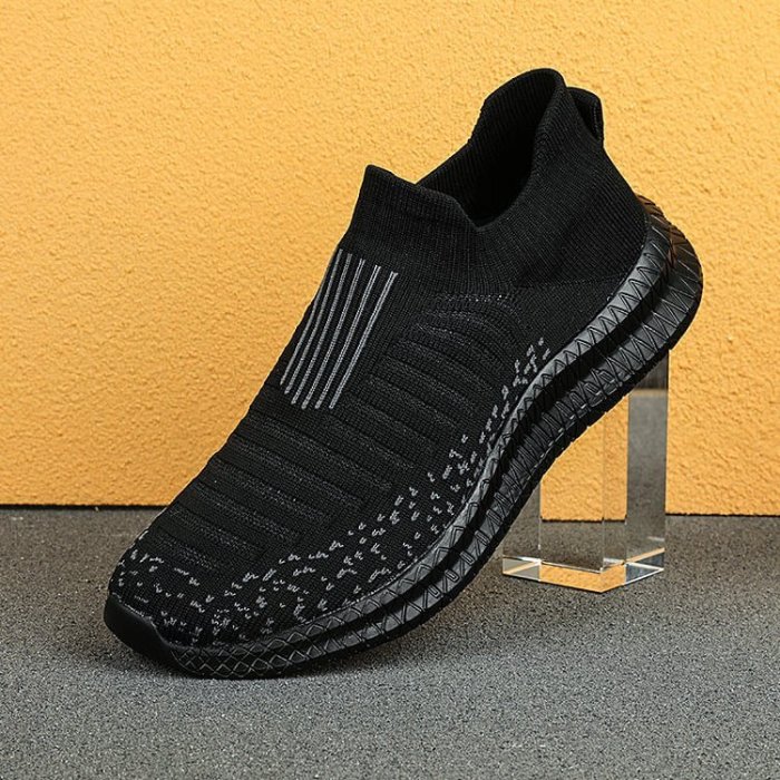 Lace-free knit upper foot support casual shoes
