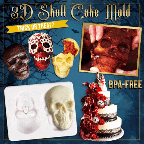 2022 New 3D Skull Cake Mold