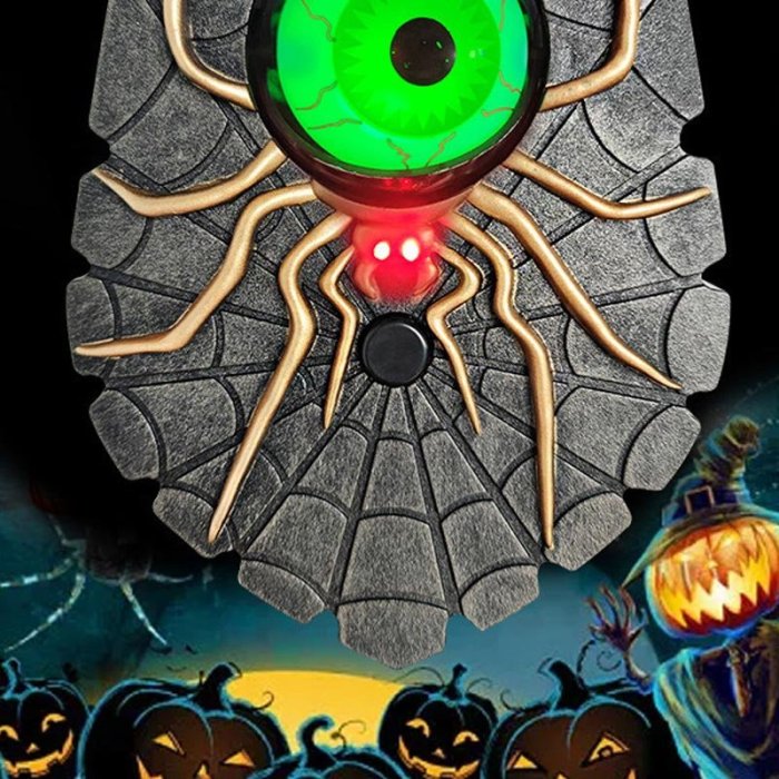 🎃EARLY HALLOWEEN SALE-👁️3D ONE-EYED LIGHTUP EYEBALL DOOR BELL DECORATION🕷️
