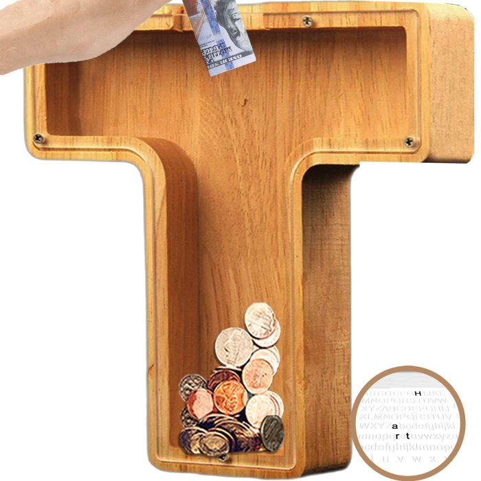 🔥49% Off - 👪Piggy Bank-Wood Gift For Kids