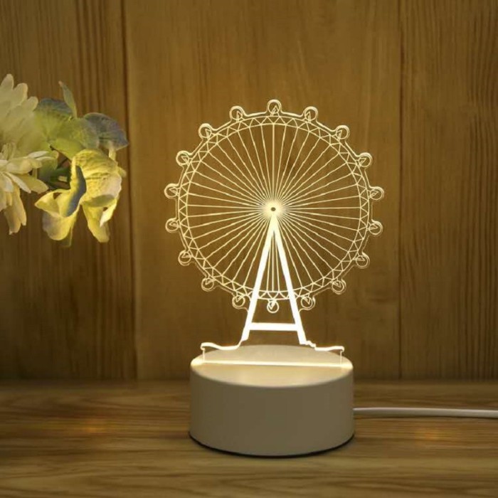 (🔥Hot Sale-Save 50% OFF) 3D Night Light USB Plug-In Dimmable LED Bedroom Bedside Lamp