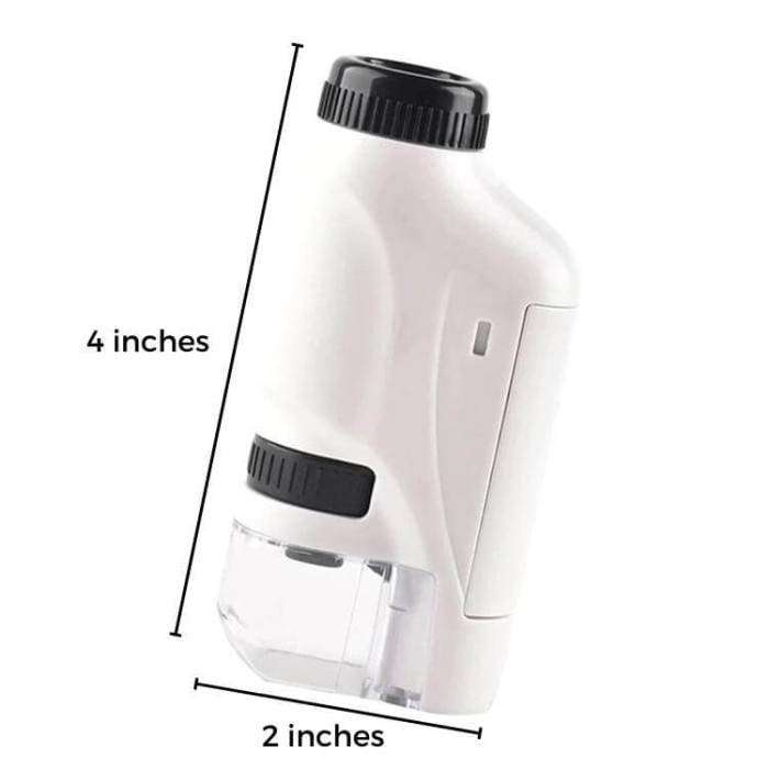 Kid's Portable Pocket Microscope with Adjustable 60-120x zoom