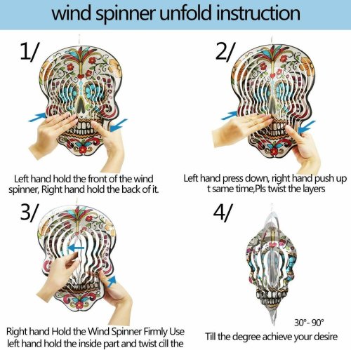 💀Halloween Pre Sale 46%OFF💀Sugar Skull Wind Spinners