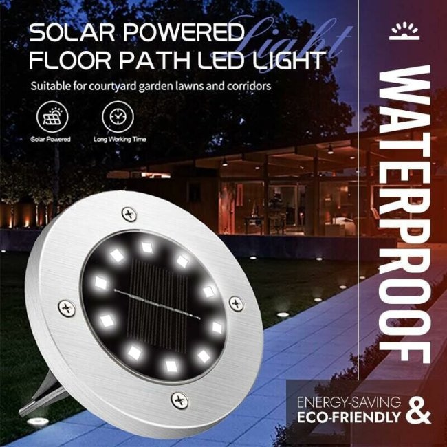 Solar Powered Floor Path LED Light