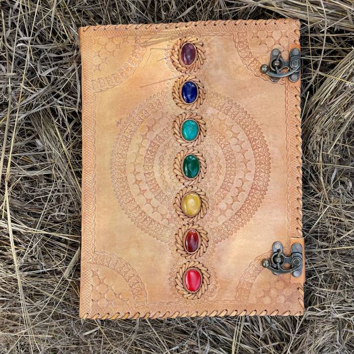 Supernatural Notebook with 7 Chakra Gems