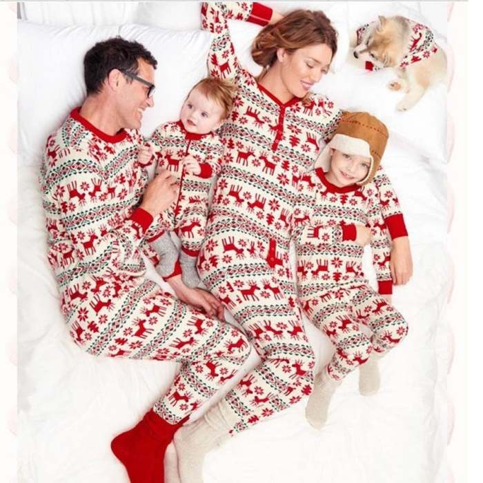 🎉 Today Only Early Bird Sale🎉Dear Deer Christmas Family Pajamas 2-piece set