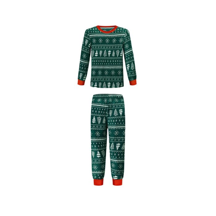 🎉 Today Only Early Bird Sale🎉Green Christmas Family Pajamas 2-piece set