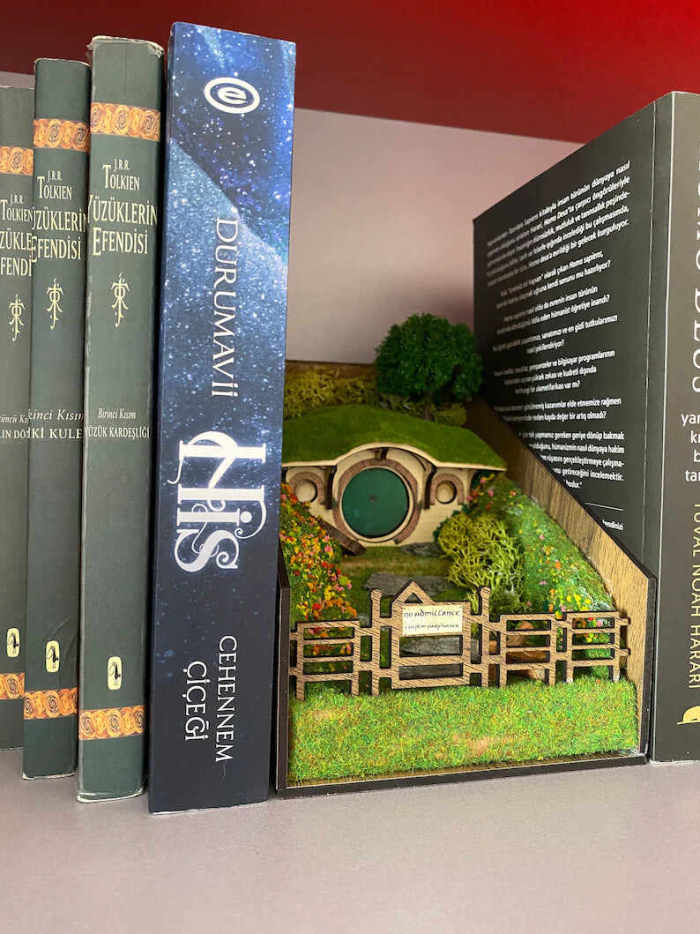 Book Nook Book Shelf Insert  Hobbit Home, Hobbit Hole
