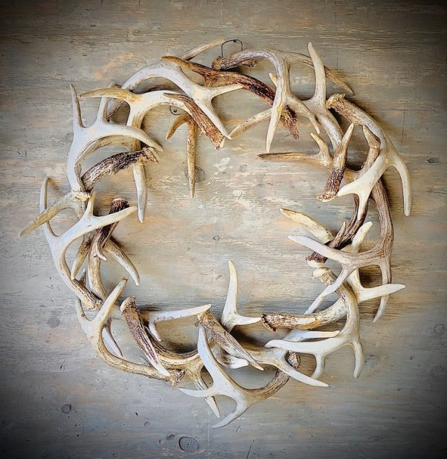 🔥49% OFF🔥💖Rustic Farmhouse Antler Wreath[🌲Christmas Special Price] 💖