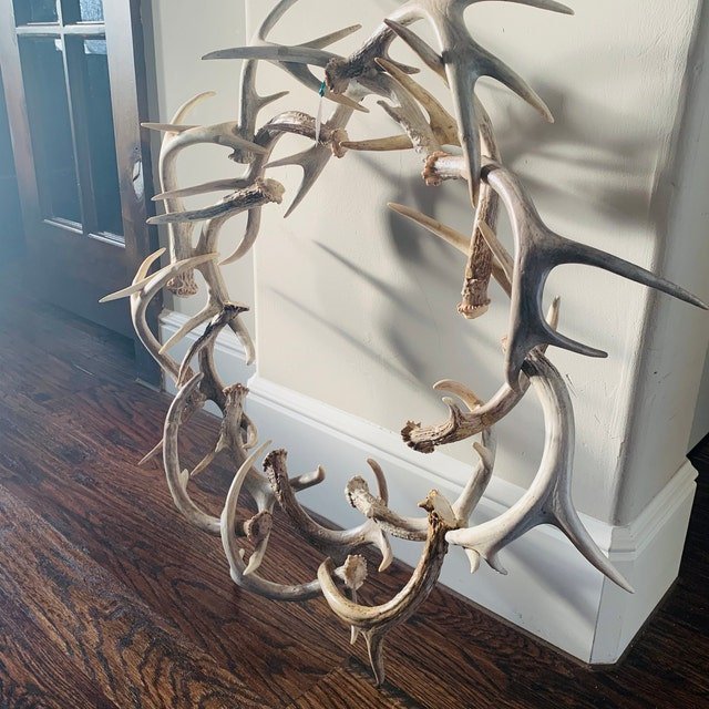 🔥49% OFF🔥💖Rustic Farmhouse Antler Wreath[🌲Christmas Special Price] 💖