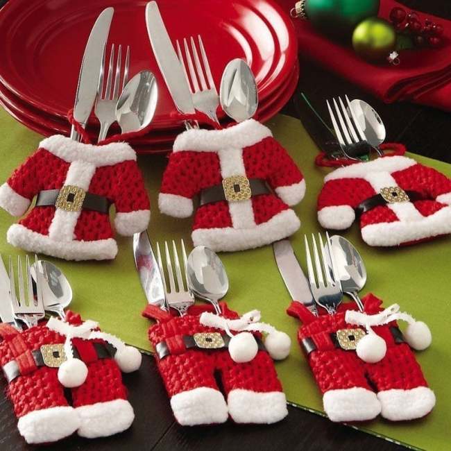 🔥HOT SALE - 49% OFF🔥6 Pieces Christmas Silverware Holders  Fork Pouch Bag