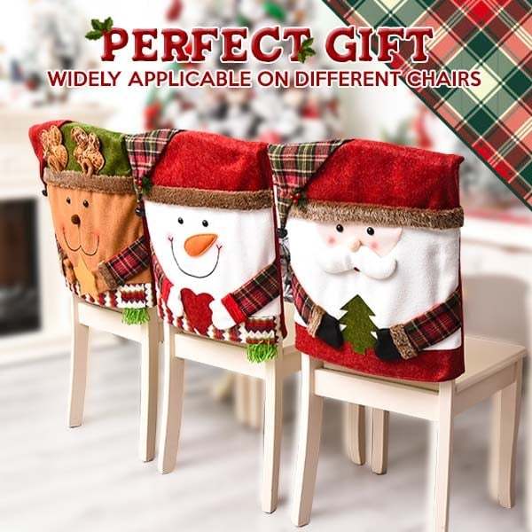 🎁Early Christmas Sale🎄Christmas Back Chair Slip Covers - Buy 3 Get 1 Free