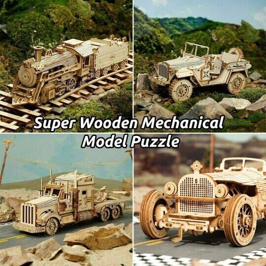 Early Christmas Hot Sale 48% OFF - Super Wooden Mechanical Model Puzzle Set(Buy 2 Free Shipping)