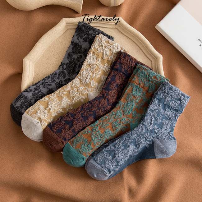 Vintage Embroidered Floral Women Socks(🎁New Year Sale)-L*