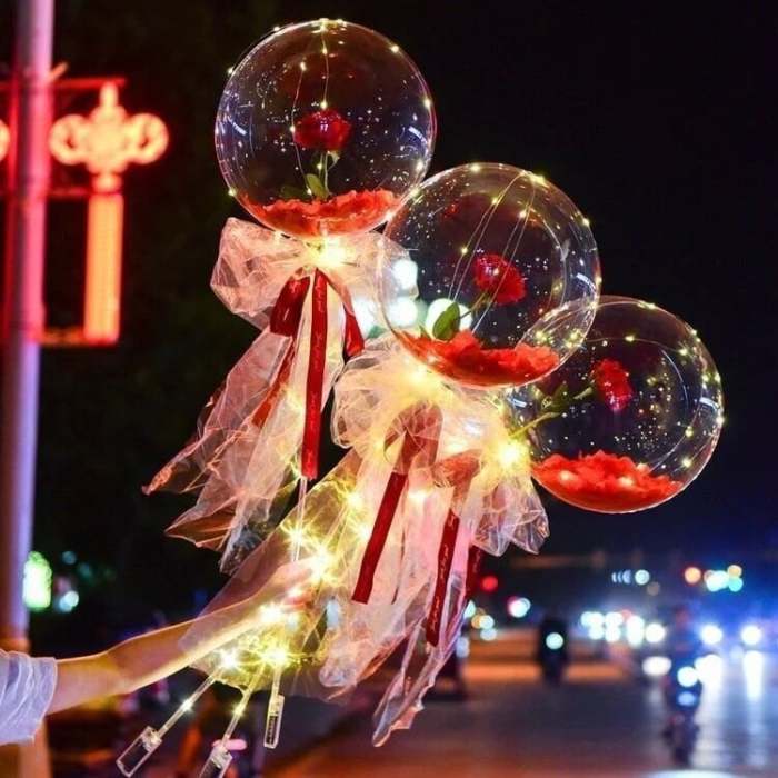 💕LED Luminous Balloon Rose Bouquet-( Buy 5 Free Shipping)