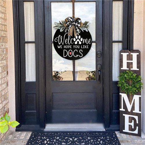 (Last Day Promotion-SAVE 50% OFF) 18′′ Front Door Welcome Wooden Sign