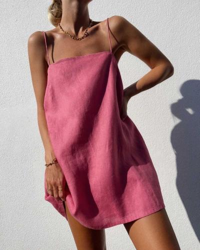 Summer Slip Dress In Pink