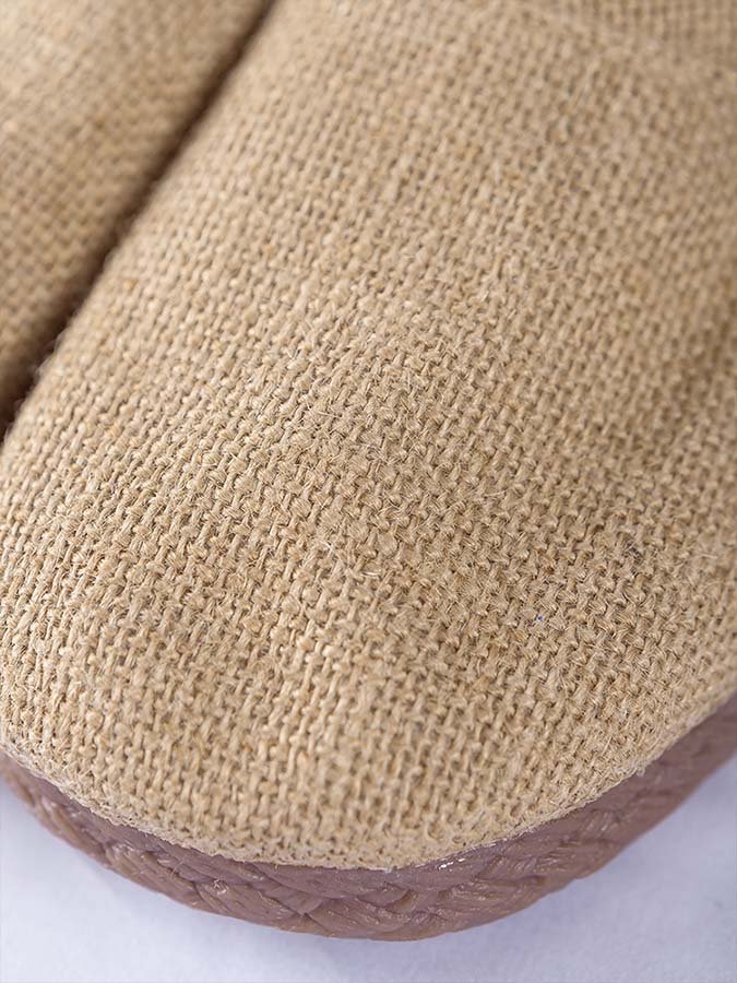 linen simple couple slippers