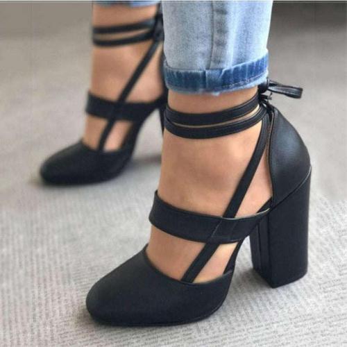 Women Pumps Plus Size Summer High For Party Wedding Shoes Thick Heels