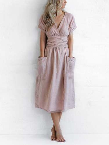 Women's Elegant Linen Dress