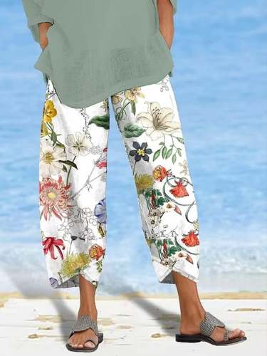 Women's Floral Print Casual Loose Pants
