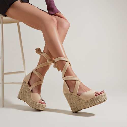 Wedge Heel lace-up Sandals