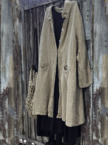 Vintage Oversize Basic A Line Woven Coat
