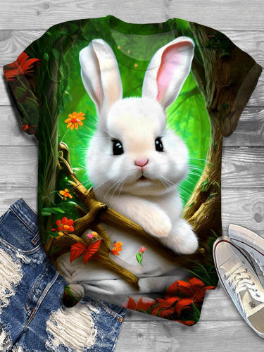 Rabbit Forest Crew Neck T-Shirt