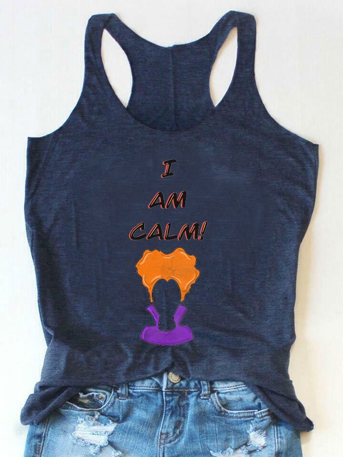 Halloween Witch I Am Calm Print Vest
