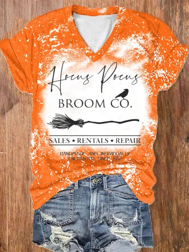 Women's Broom Co. Since1682 Witch Print T-Shirt