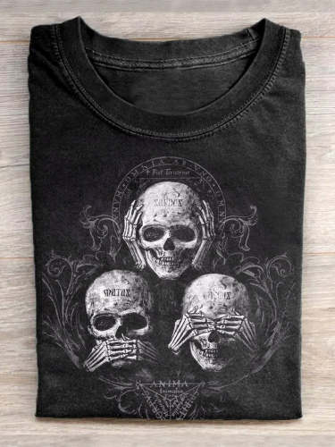 Artistic Halloween Skull T-shirt
