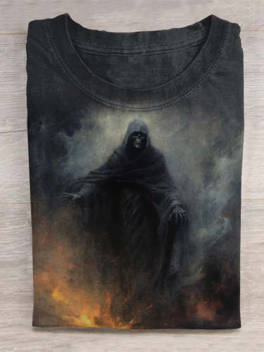Halloween Grim Reaper Artistic T-shirt