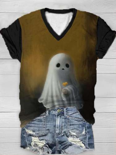 🔥BUY 3 GET 10% OFF🔥Women's Halloween Ghosts Printe Casual T-Shirt