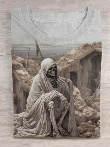 Halloween Grim Reaper Art T-shirt
