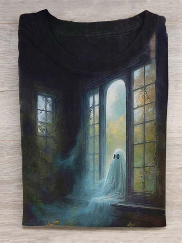 Women's Halloween Spooky  Print Casual T-Shirt