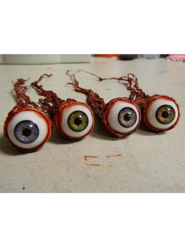 Halloween Horror Props with Bloody Eyeballs Eyes Latex Simulation Eyeballs