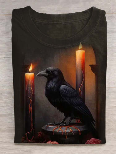 Vintage Crow Halloween T-shirt